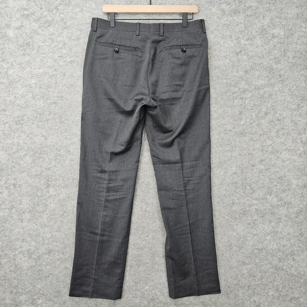 Banana Republic Dress Pants Men 32x32 Gray Tailored Slim Fit Lanificio Wool SPOT